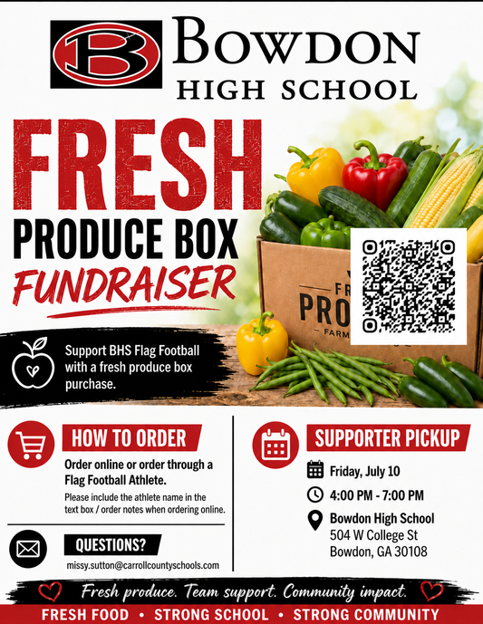Bowdon High School Flag Football Fresh Produce Box Fundraiser